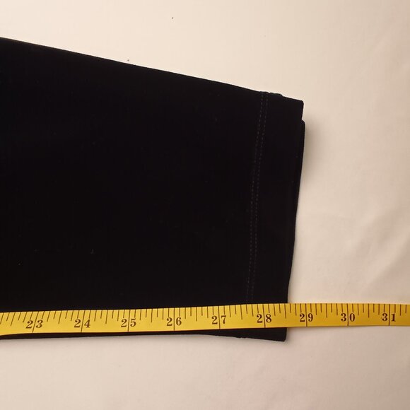 Lands' End Velvet Pants Size S (6-8) High Rise Tapered Leg Elastic Waist Black - Picture 9 of 10